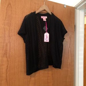 Candies Cardigan Shrug Crochet XL NWT